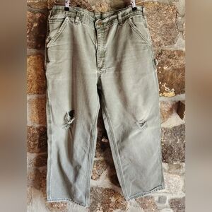 Carhartt Dungaree Fit B11 Work Pants Moss 38x30 *See Description